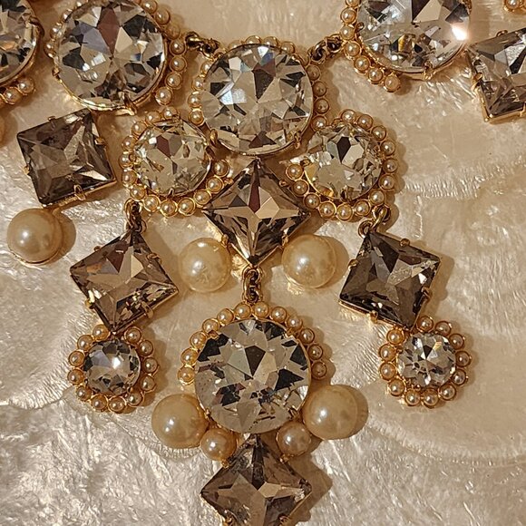 Brand New!! Kate Spade Palace Gem Multifaceted Cubic Zir Pearl Crystal Necklace - Picture 6 of 6